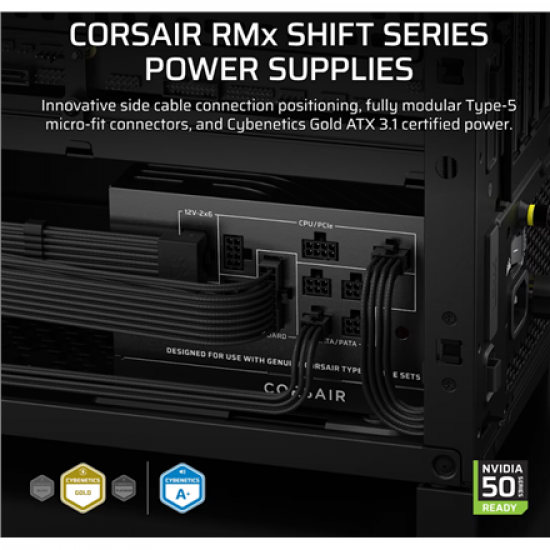 Corsair Fully Modular ATX Power Supply (EU) | RM850x SHIFT | 850 W | Black