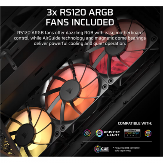 Corsair PC Case | 3200D RS | Black | Mid-Tower