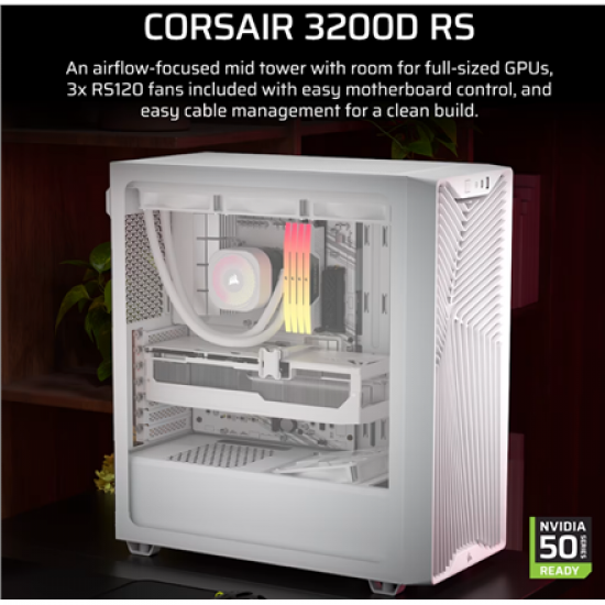 Corsair PC Case | 3200D RS | White | Mid-Tower
