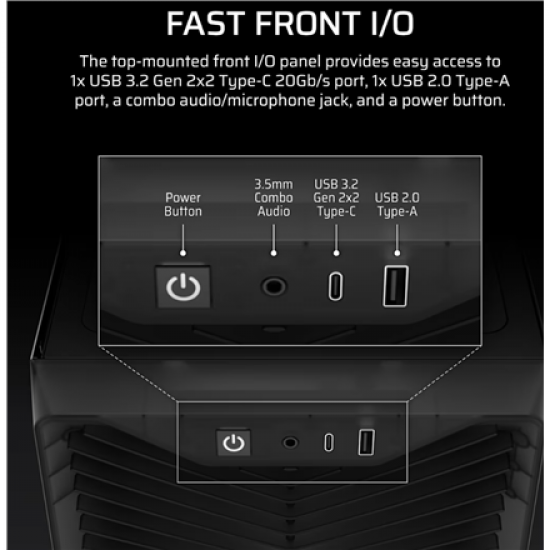 Corsair PC Case | 3200D RS | Smoke | Mid-Tower