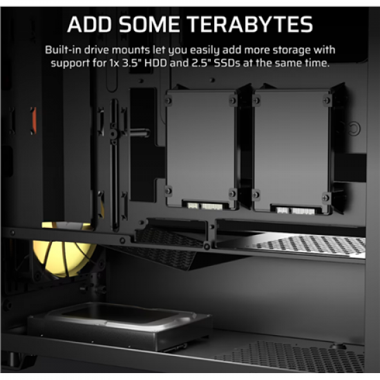 Corsair PC Case | 3200D RS ARGB | Smoke | Mid-Tower