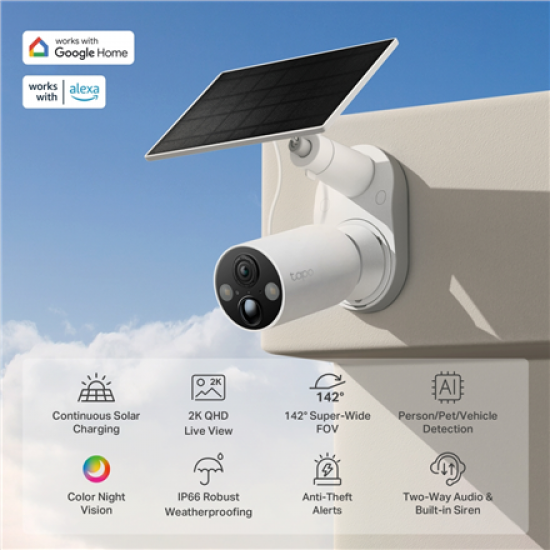 TP-Link Tapo C425 KIT Solar-Powered Security Camera Kit | TP-LINK