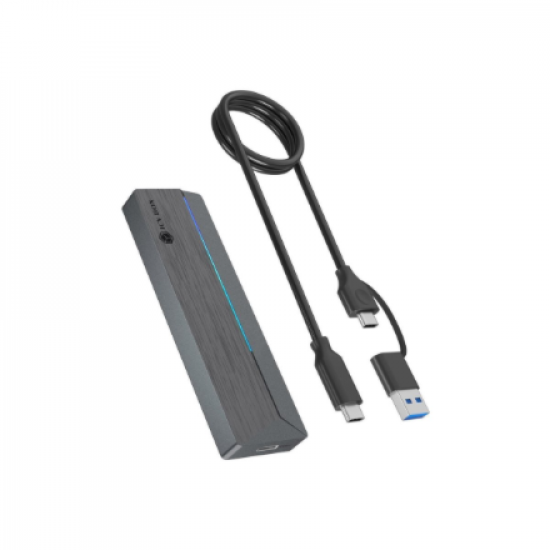 Raidsonic Icy Box M.2 SATA/NVMe SSD Enclosure with USB 3.2 Gen 2 Type-C and RGB light | Warranty IB-1826MCL-CU31 month(s)