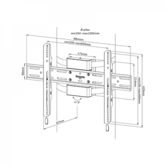 Neomounts WL30S-910BL16 TV pillar mount 40-75