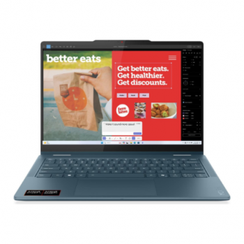 Lenovo Yoga 7 2-in-1 14AKP10 14 WUXGA Touch AMD AI R7 350/16GB/512GB/AMD Radeon 860M Graphics/WIN11 Home/ENG Backlit kbd/Tidal Teal/2Y Warra | Lenovo Yoga (w/o 65W Power adapter) 7 2-in-1 14AKP10 | Tidal Teal | 14 