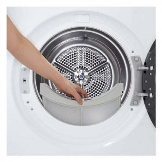 LG RHX5009TKB Dryer Machine with Heat pump, B, Front loading, 9 kg, LED, Depth 66 cm, Wi-Fi, White