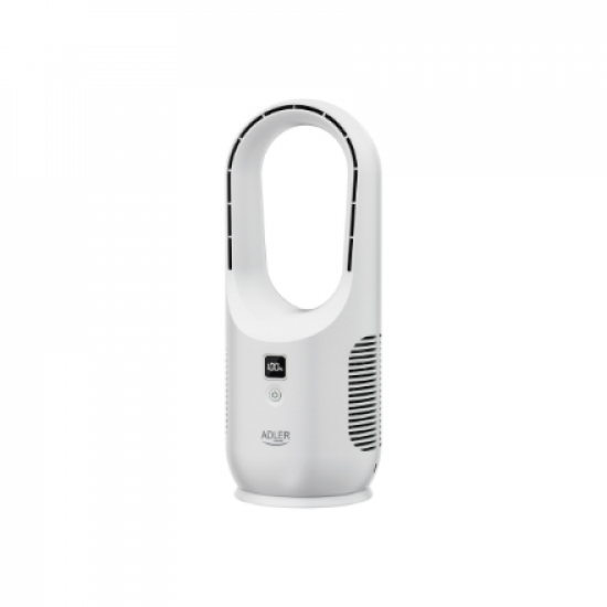 Adler Bladeless Rechargeable Fan | AD 7343 | Desk Fan | White | Diameter 14 cm | Number of speeds 3