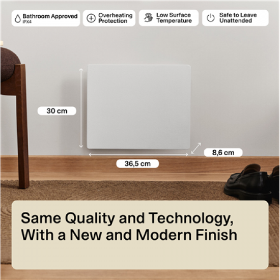 Mill COLOR250 Color Panel Heater, Paintable, 250 W, White
