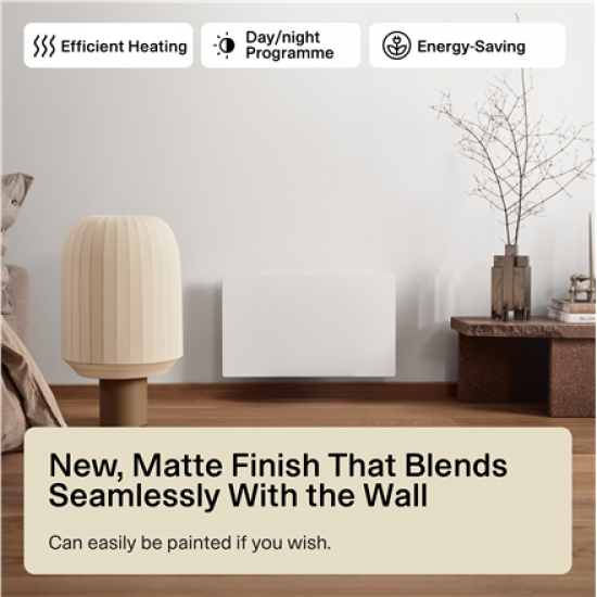 Mill COLOR700DN Color Panel Heater, Paintable, 700 W, White