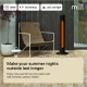 Mill CBOC20FLOOR Oscilliating Infrared Outdoor Heater, 2000 W, Black | Mill