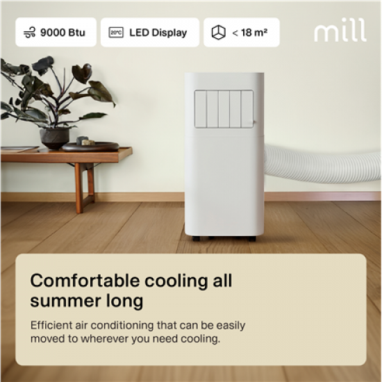 Mill MPAC9000 Air Conditioner 9000 BTU, For rooms up to 18 m²