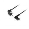 Lanberg CEE 7/16->IEC 320 C7 Euro (radio) power cord 3m angled VDE, black | Lanberg