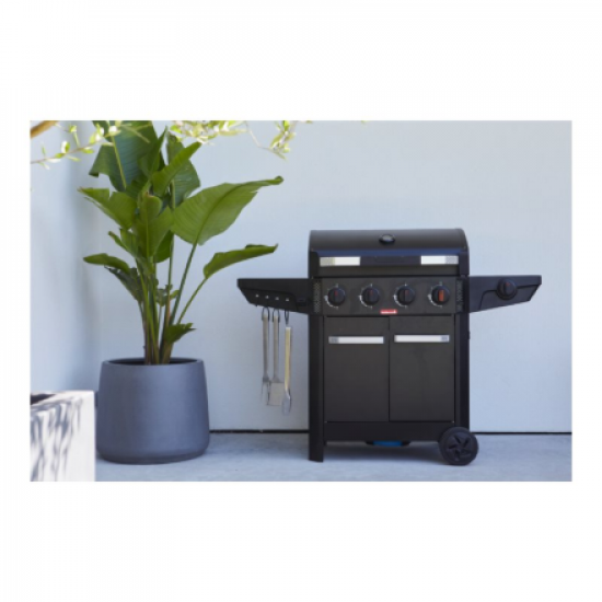 Barbecook Gas Barbecue Luca 412 with Cabinet and Sideburner, 145.4 x 60.3 x 112.3 cm | BC-GAS-3100