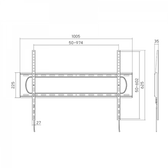 Sunne Wall mount | 60-120-LP Heavy-duty Fixed TV Wall Mount | 60-120 