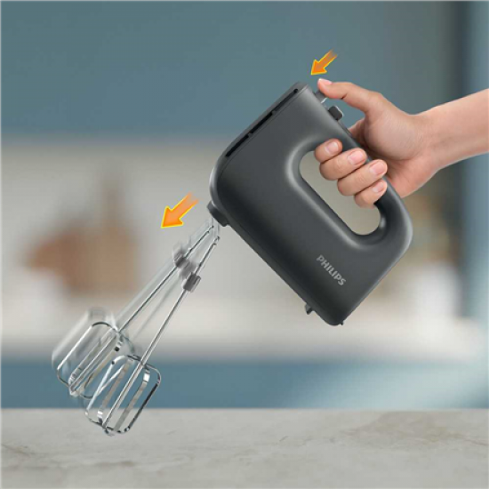 Philips Hand mixer | HR3739/00 5000 Series | Hand Mixer | 400 W | Number of speeds 5 | Turbo mode | Black
