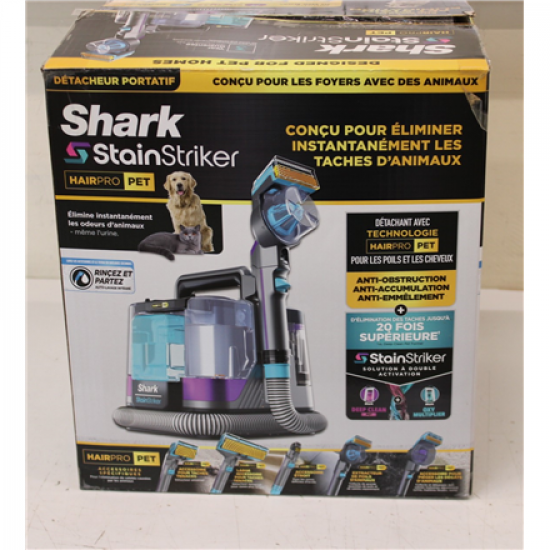 SALE OUT. Shark StainStriker HairPro Deep cleaner PX250EUT | Shark USED, DIRTY, MISSING 1 UNIT LIQVID BOTTLE