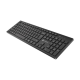 Natec Keyboard, Slim, US, Wiress, Black