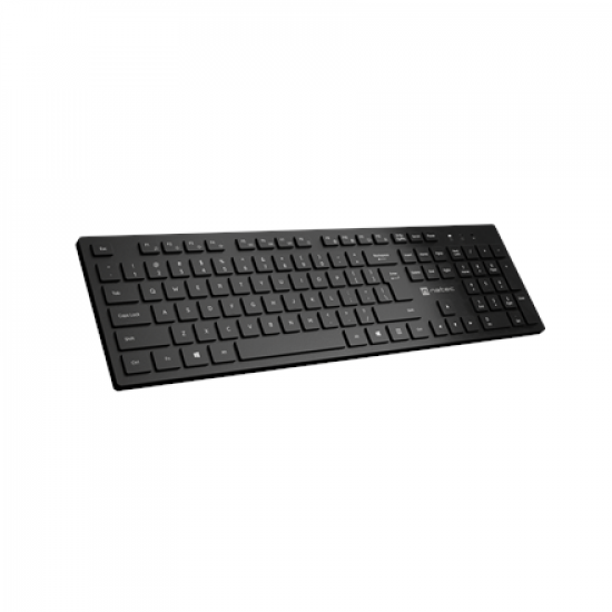 Natec Keyboard, Slim, US, Wiress, Black