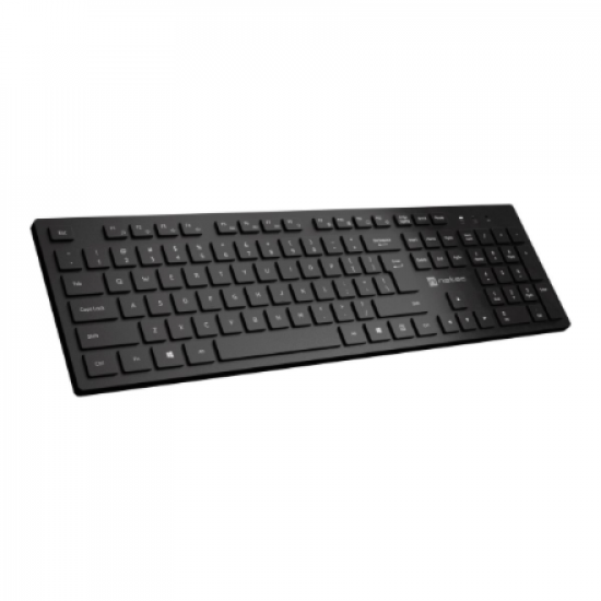 Natec Keyboard, Slim, US, Wiress, Black