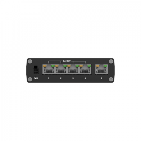 Teltonika Ethernet Switch 5x1GbE, POE af/at (TSW100010040) | TSW100 | Unmanaged | Wall-mountable