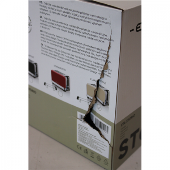 SALE OUT. ETA ETA916690040 STORIO Toaster, Power 930 W, 2 slots, Stainless steel, Beige | ETA Storio Toaster | ETA916690040 | Power 930 W | Housing material Stainless steel | Beige | DAMAGED PACKAGING
