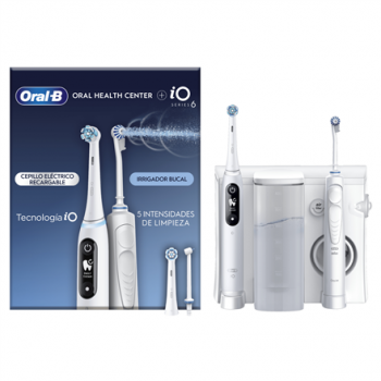 Oral-B Electric Toothbrush | iO6 & OxyJet | Rechargeable | For adults | Number of brush heads included 2 | Number of teeth brushing modes 5 | White