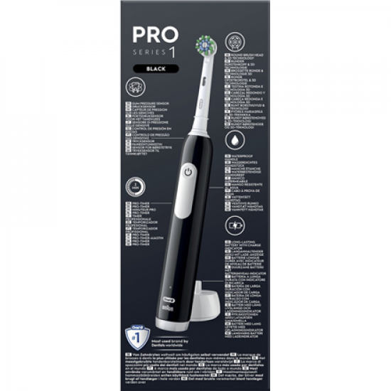 Oral-B Pro Series 1 | Electric Toothbrush | Rechargeable | For adults | Number of brush heads included 1 | Number of teeth brushing modes 3 | Black