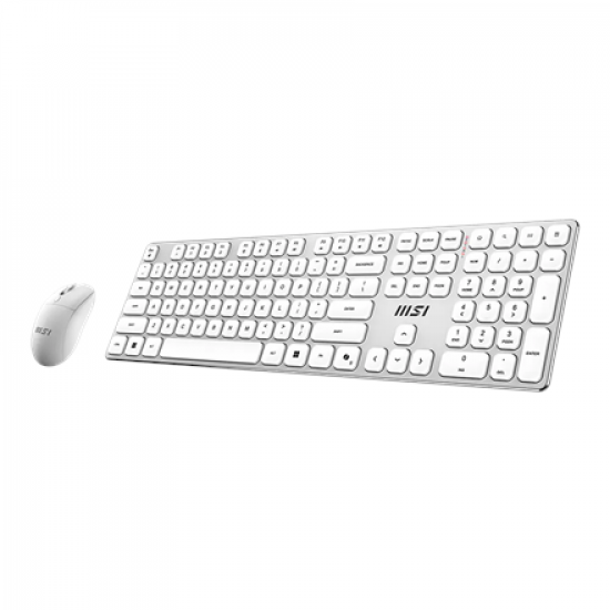 MSI FORGE K210 WIRELESS COMBO WHITE US | Keyboard and Mouse Set | Wireless | Mouse included | US | White