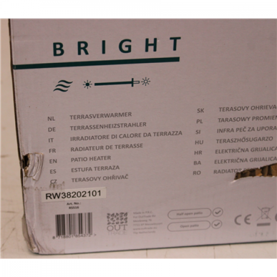 SALE OUT. SUNRED Heater | RSS16, Retro Bright Standing | Infrared | 2100 W | Black | DAMAGED PACKAGING | IP54