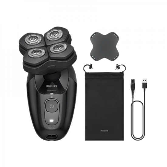 Philips Head Shaver | Pro 5000 Series HS5980/15 | Operating time (max) 60 min | Wet & Dry | Lithium | Deep Black