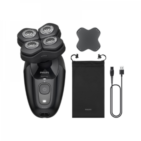 Philips Head Shaver | Pro 5000 Series HS5980/15 | Operating time (max) 60 min | Wet & Dry | Lithium | Deep Black