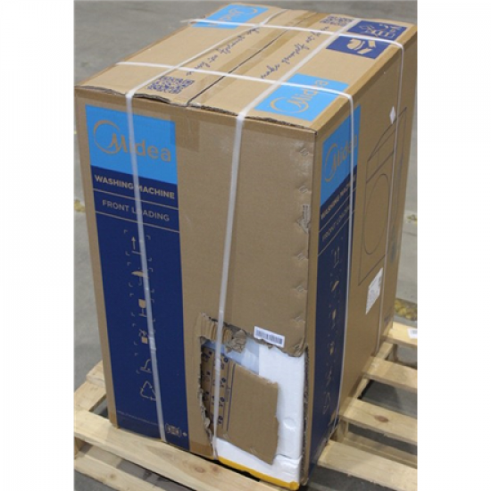 SALE OUT. Midea MF110W60/W-HR Washing Machine | Midea Washing Machine | MF110W60/W-HR | Energy efficiency class D | Front loading | Washing capacity 6 kg | 1000 RPM | Depth 40 cm | Width 60 cm | LED | Steam function | White | DAMAGED PACKAGING