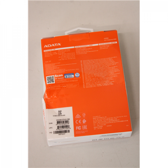 SALE OUT. ADATA HV300 | AHV300-2TU31-CBK | 2000 GB | 2.5 