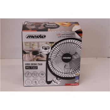 SALE OUT. Mesko Fan | MS 7322 | Desk Fan USB | DAMAGED PACKAGING | Black | Diameter 15 cm | Number of speeds 1 | Oscillation | 4.5 W