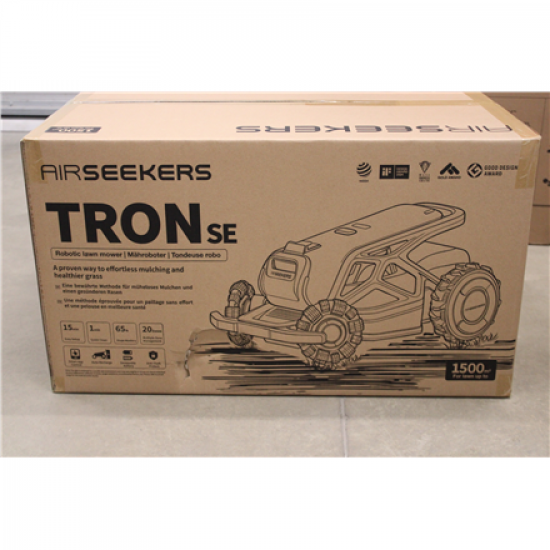 SALE OUT. AIRSEEKERS LIMITED Tron SE 300° AI Vision Mulching Mower, 1500m², Ai Vision + NRTK | 10 Ah | DAMAGED PACKAGING