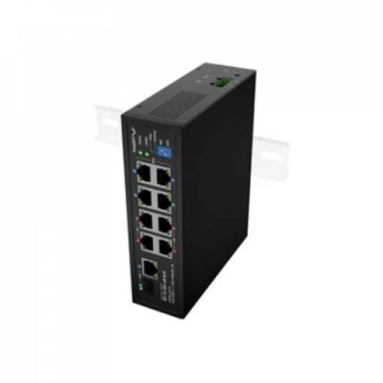 Lanberg Switch PoE 4xBT 4xAT SFP/ETH Din Unmanagment Fast Ethernet | ILFE-8P-1GE-1S-120 | Unmanaged | Din rail, Rack