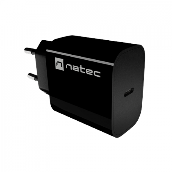 Natec Ribera USB Charger 1X USB-C 20W, Black