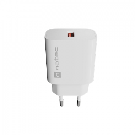 Natec Ribera USB Charger 1X USB-A 18W, White