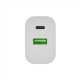 Natec Ribera USB Charger 1X USB-A + 1X USB-C 20W, White