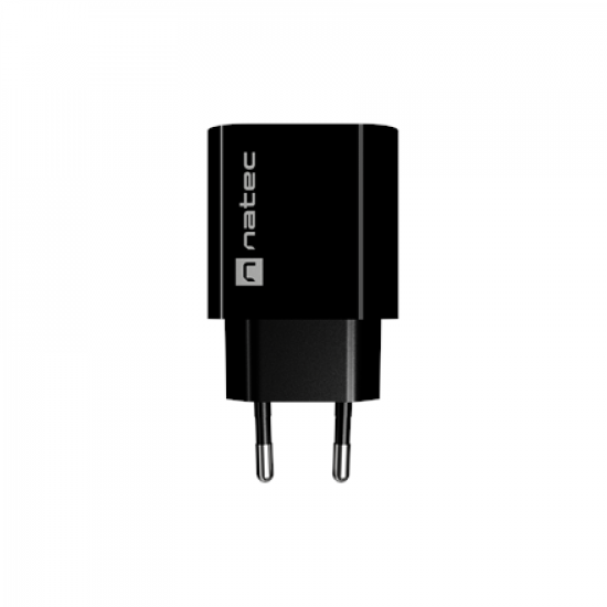 Natec Ribera USB Charger 1X USB-A + 1X USB-C 20W, Black