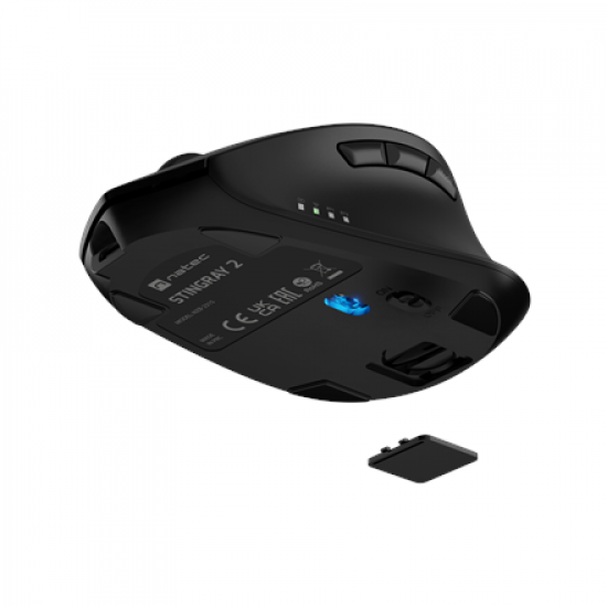 Natec Keyboard and Mouse | Stringray 2 | Keyboard and Mouse Set | Wireless | US | Black