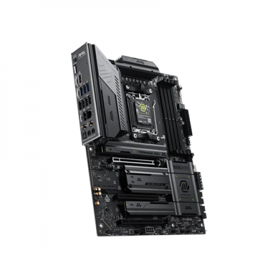 MSI MAG X870E TOMAHAWK MAX WIFI | Processor family AMD | Processor socket AM5 | DDR5 | Supported hard disk drive interfaces SATA, M.2 | Number of SATA connectors 4