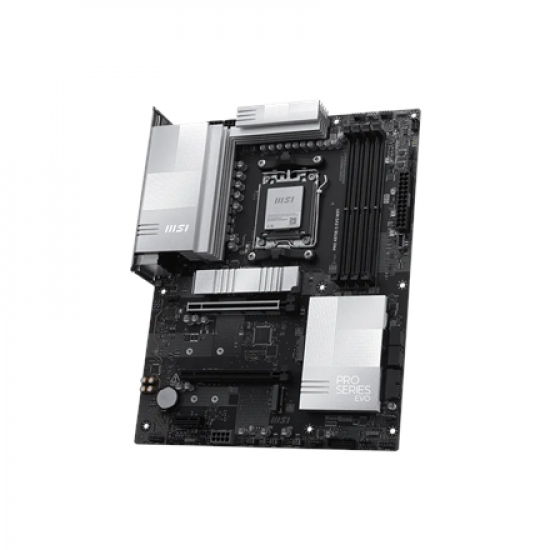 MSI PRO X870E-S EVO WIFI | Processor family AMD | Processor socket AM5 | DDR5 | Supported hard disk drive interfaces SATA, M.2 | Number of SATA connectors 4