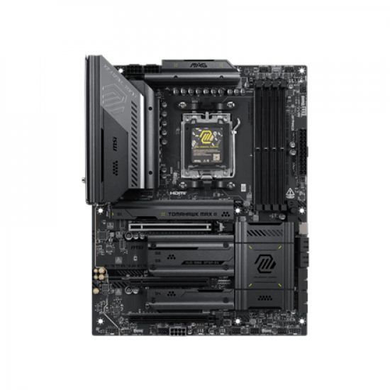 MSI MAG B850 TOMAHAWK MAX WIFI II | Processor family AMD | Processor socket AM5 | DDR5 | Supported hard disk drive interfaces SATA, M.2 | Number of SATA connectors 4