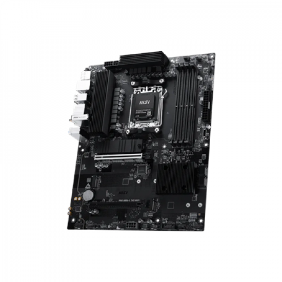 MSI PRO B850-S EVO WIFI | Processor family AMD | Processor socket AM5 | DDR5 | Supported hard disk drive interfaces SATA, M.2 | Number of SATA connectors 4