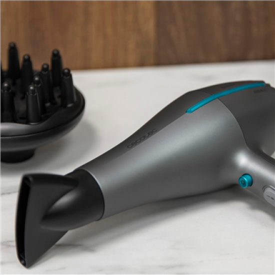 Cecotec Hair dryer | IoniCare 5300 Maxi Aura Black | 2200 W | Number of temperature settings 3 | Ionic function | Black/Grey | Diffuser nozzle