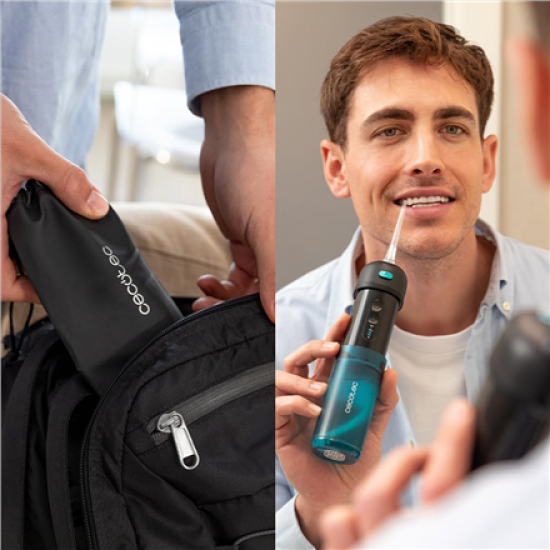 Cecotec Oral Irrigator | ToothCare Jet Splash | 150 ml | Black/Blue | Number of heads 2
