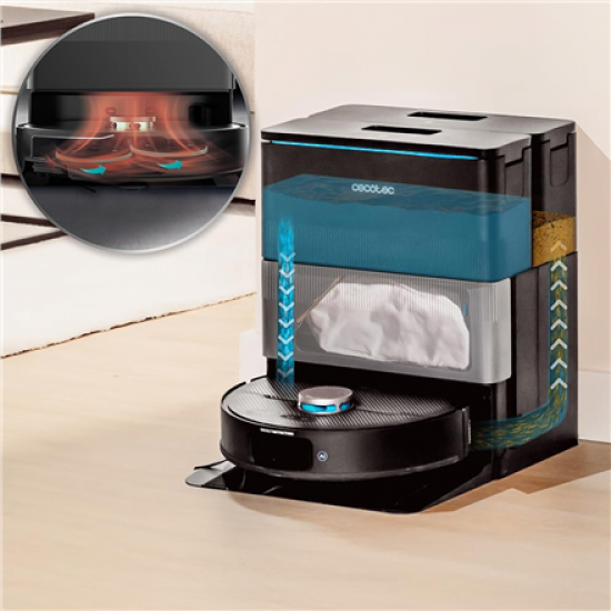 Cecotec Conga X70 | Robot Vacuum Cleaner | Operating time (max) 240 min | Wet&Dry | 5200 mAh | 15000 Pa | Black