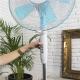 Cecotec EnergySilence 500 | Pedestal Fan | Stand Fan | 40 W | Diameter 40 cm | Number of speeds 3 | Oscillation | White/Blue