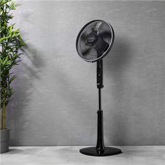 Cecotec EnergySilence 1020 ExtremeConnected | Pedestal Fan | Stand Fan | 60 W | Diameter 40 cm | Number of speeds 6 | Oscillation | Timer | Remote control | Black